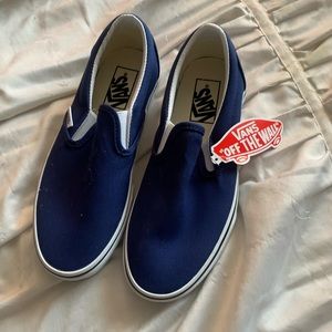 Navy blue slip on vans